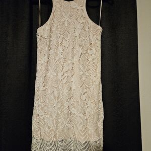 Express Cream Lace Dress